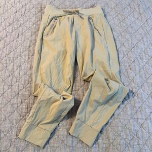 Athleta Trekkie North Jogger Pants Womens Size 0 Khaki Zip Pockets BCI Certified